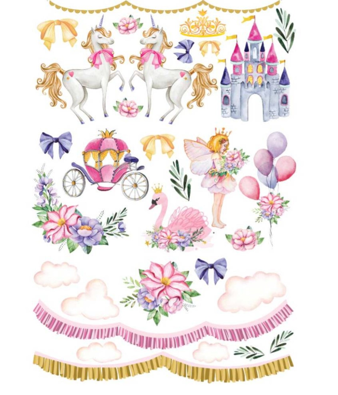 Redesign With Prima baby Girl Decor Transfer, Child's Rub on Furniture