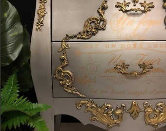 Redesign With Prima &quot;Italian Villa Scrolls&quot; Decor Mould, Food Safe Silicone Mold, Furniture Applique, Use With Air Dry Clay, Epoxy, Hot Glue