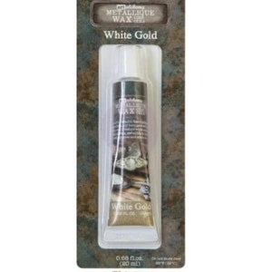 Art Alchemy Metallique &quot;White Gold&quot; Decor Wax, Gold Metallic Wax, Furniture Detailing, Gilding Wax, Mixed Media, Use On All Surfaces