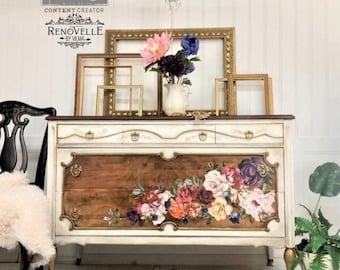 Redesign With Prima Floral Decor Transfer: Furniture Decal (24"x35")