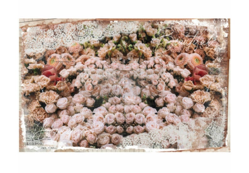 Brand New Redesign With Prima Beautiful Dream Decoupage Decor Tissue Paper Fabric Like Pink Flowers Accent Paper For Furniture /& Projects