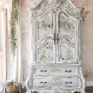 Redesign With Prima &quot;Alaina Toile&quot; Decor Transfer, Rub On Image Transfer, Ivory Scrolls, Flowers, Decal For Furniture, Walls And Projects
