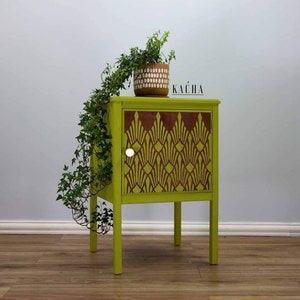 Redesign With Prima And Kacha &quot;Sun Lit Diamonds&quot; Decor Stencil, XL Furniture & Wall Stencil, Mid Century Modern Pattern, Elegant Design