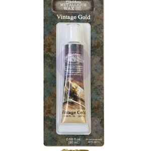 Art Alchemy &quot;Vintage Gold&quot; Metallique Wax Gold Metallic Gilding Wax Perfect Accent For Painted Furniture And Mixed Media Projects