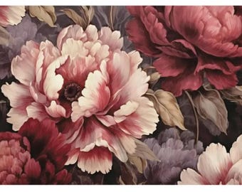 Dreamy Rose Cascade Decoupage Paper, Redesign With Prima, Floral Craft Fiber