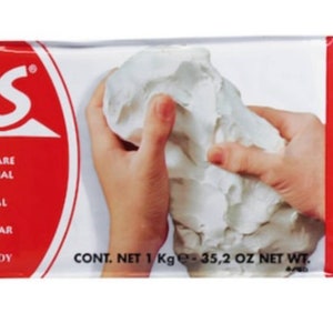 Das Air Dry Clay - 2.2lbs - Great With Redesign With Prima Silicone Decor Moulds, Appliques, Details, Handmade Projects, Modeling Material