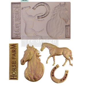 Redesign With Prima "Majesty Beauty" Decor Mould, Food Safe Silicone Mold, Horse Applique, Horse Mold, Furniture, Walls, Cake Decorating