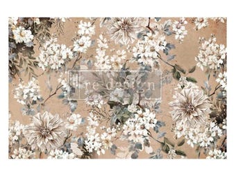 New! Redesign with Prima ALABASTER GRACE Decoupage Paper, Bird And Flowers