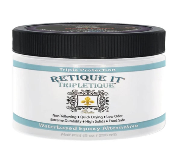 Retique It Tripletique Topcoat Water based Extra Durable Scratch Resistant Clear Sealer For Furniture And Projects