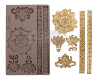 Agadir Patterns Decor Mould, ReDesign with Prima Silicone Mold, Applique Accent