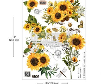 New! Redesign With Prima RUSTIC AMBER PETALS H2O Decor Transfer