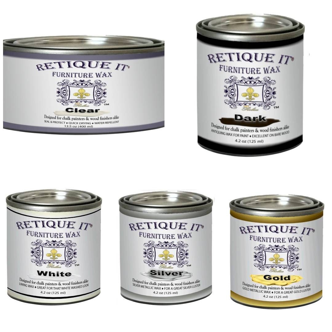 Retique It Furniture Wax Your Choice, Clear, Dark, White, Gold or Silver,  Renaissance Matte Finish Wax for All Projects and Hardware -  Norway