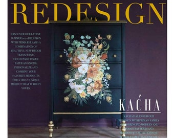 Redesign With Prima And Kacha "Elegant Neutrals" Decor Transfer, Large Flower Bouquet Image, Floral Decal For Furniture Walls & Projects