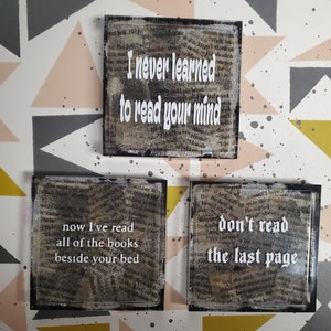 Book page resin coasters