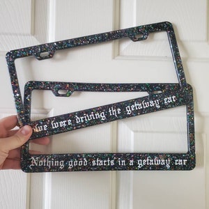 Getaway Car license plate frame - Choose style