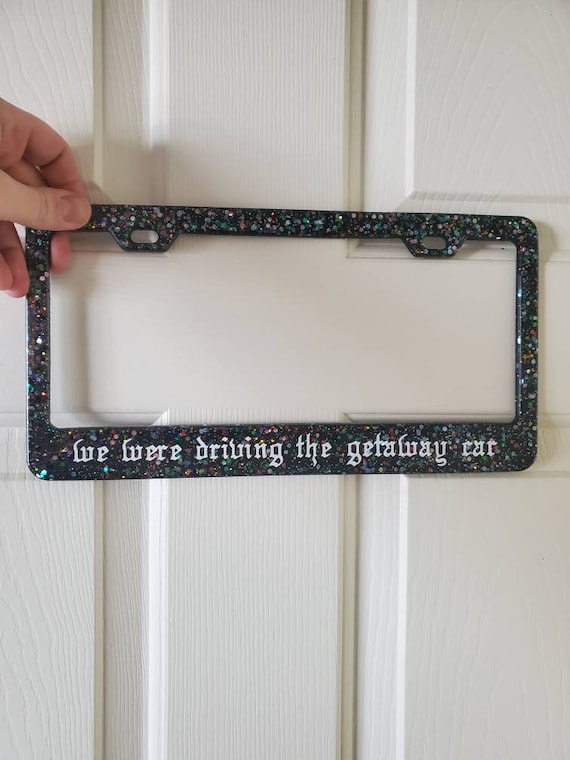 Getaway Car License Plate Frame Choose Style 