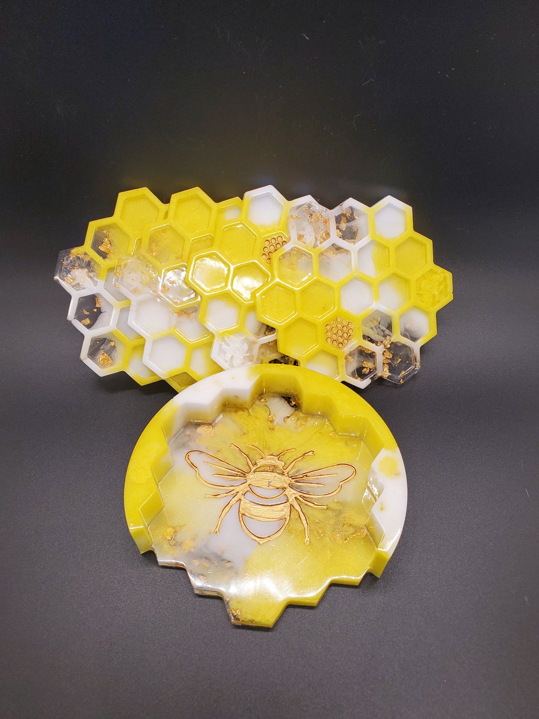 Beehive Coaster Set - Etsy