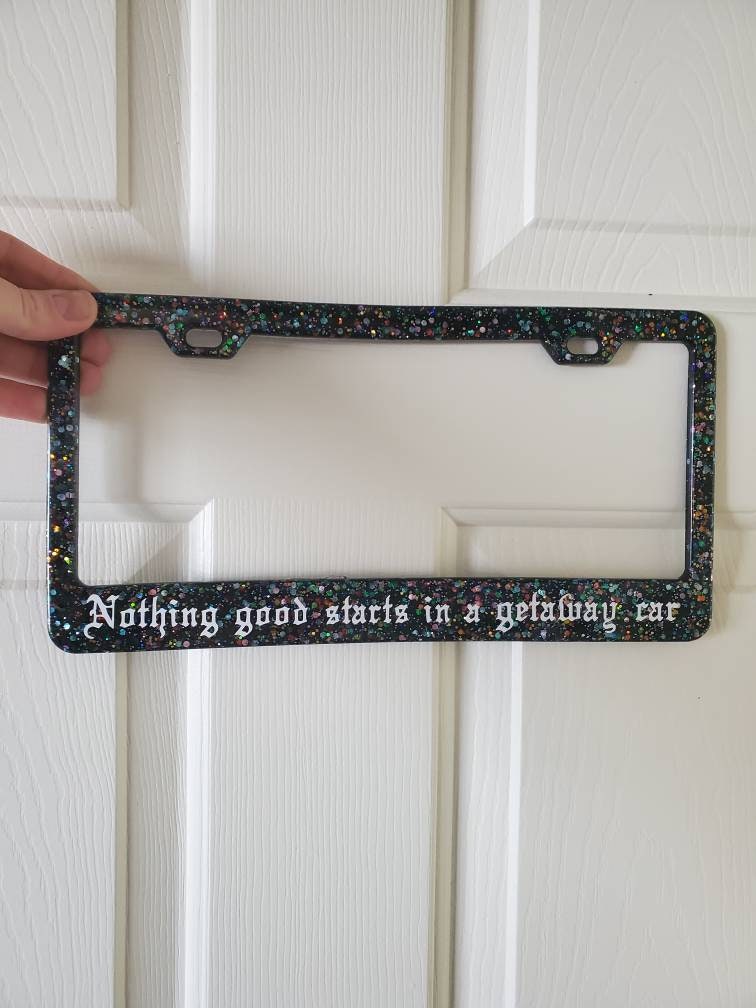 Getaway Car License Plate Frame Choose Style Etsy