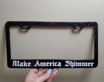 Shimmer License Plate Frame