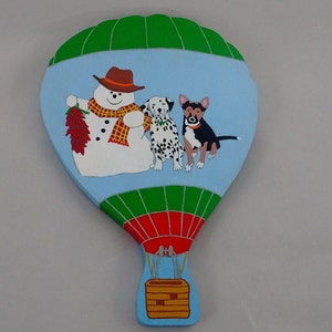 Snowman, Cowboy Snowman, Dogs, Dalmatian, Southwest Christmas Decor, Christmas Wall Art, Christmas, Hot Air Balloon, Ristra, Chile Pepper