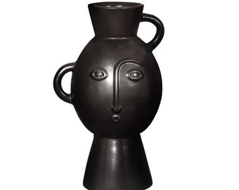 Black Face Vase Etsy
