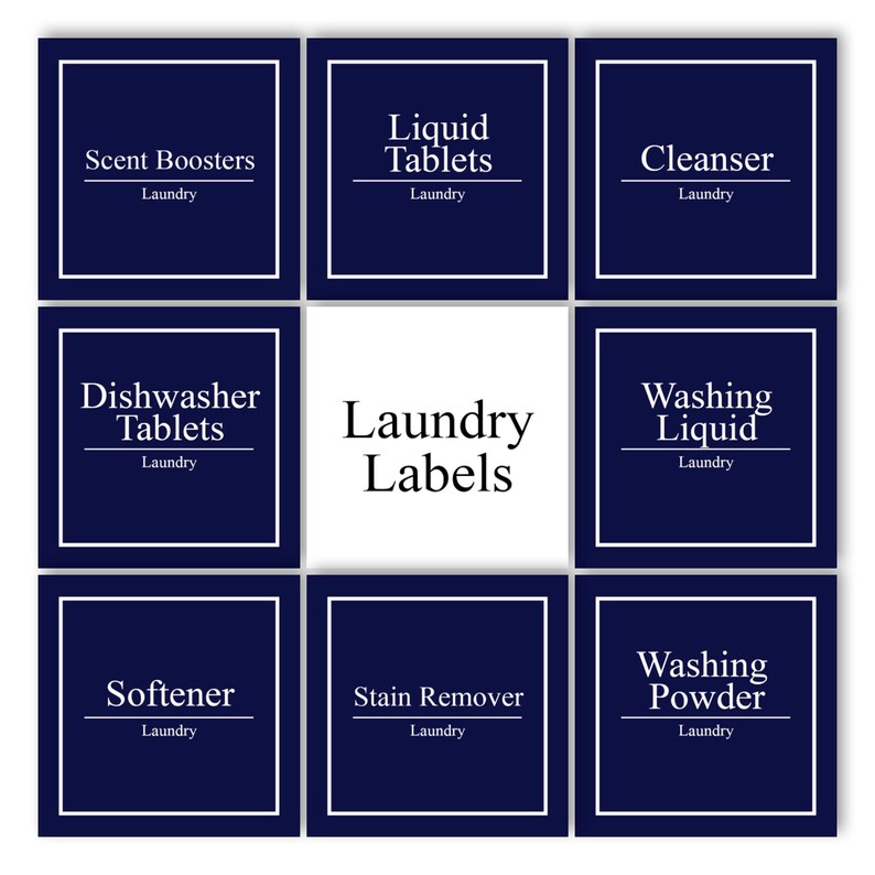 Laundry Label Bundle, Laundry Stickers, Home Organisation, Labelled ...