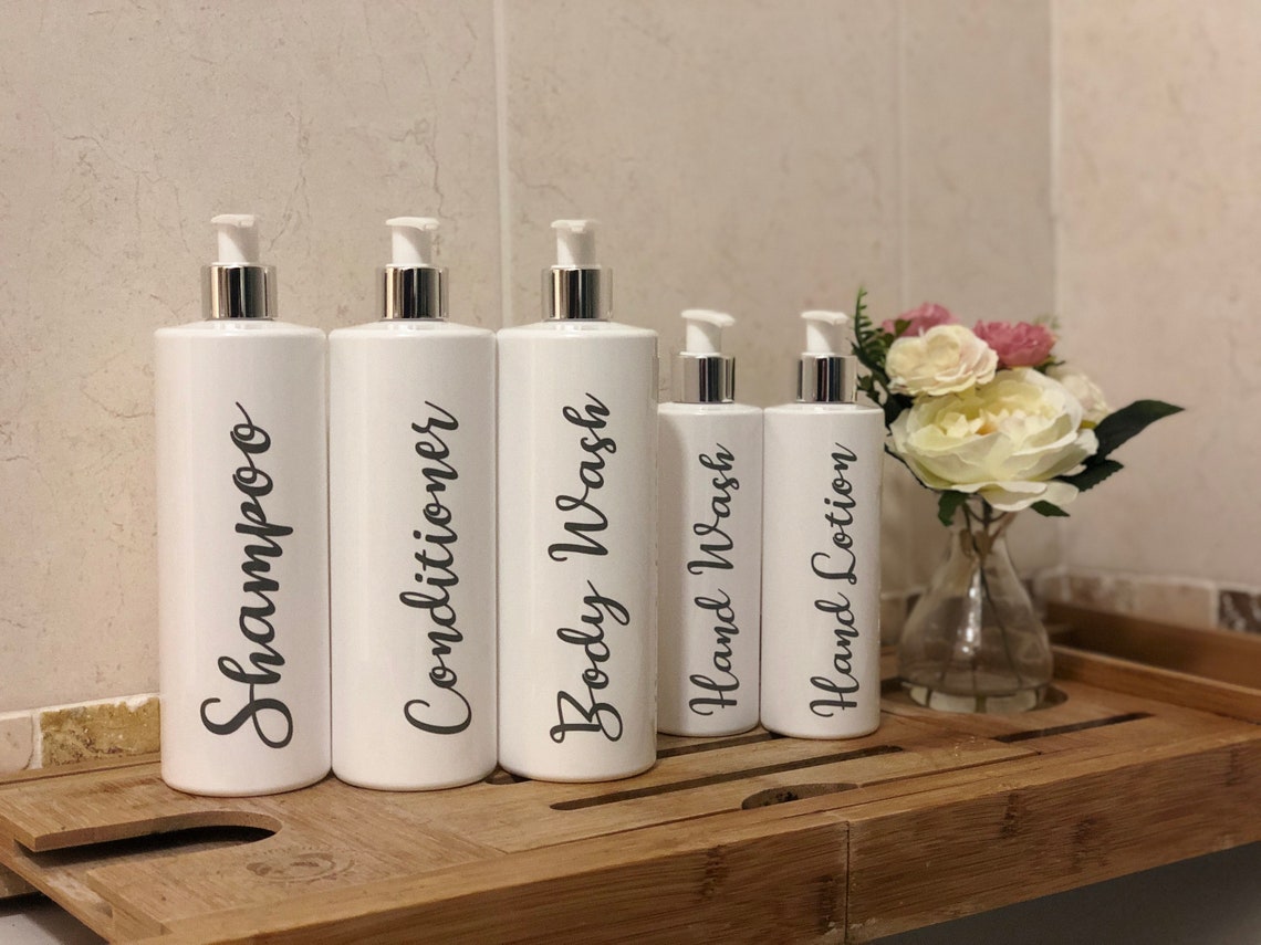 The Ultimate Bathroom Pump Bottle Set/ Bathroom Bottles/ | Etsy