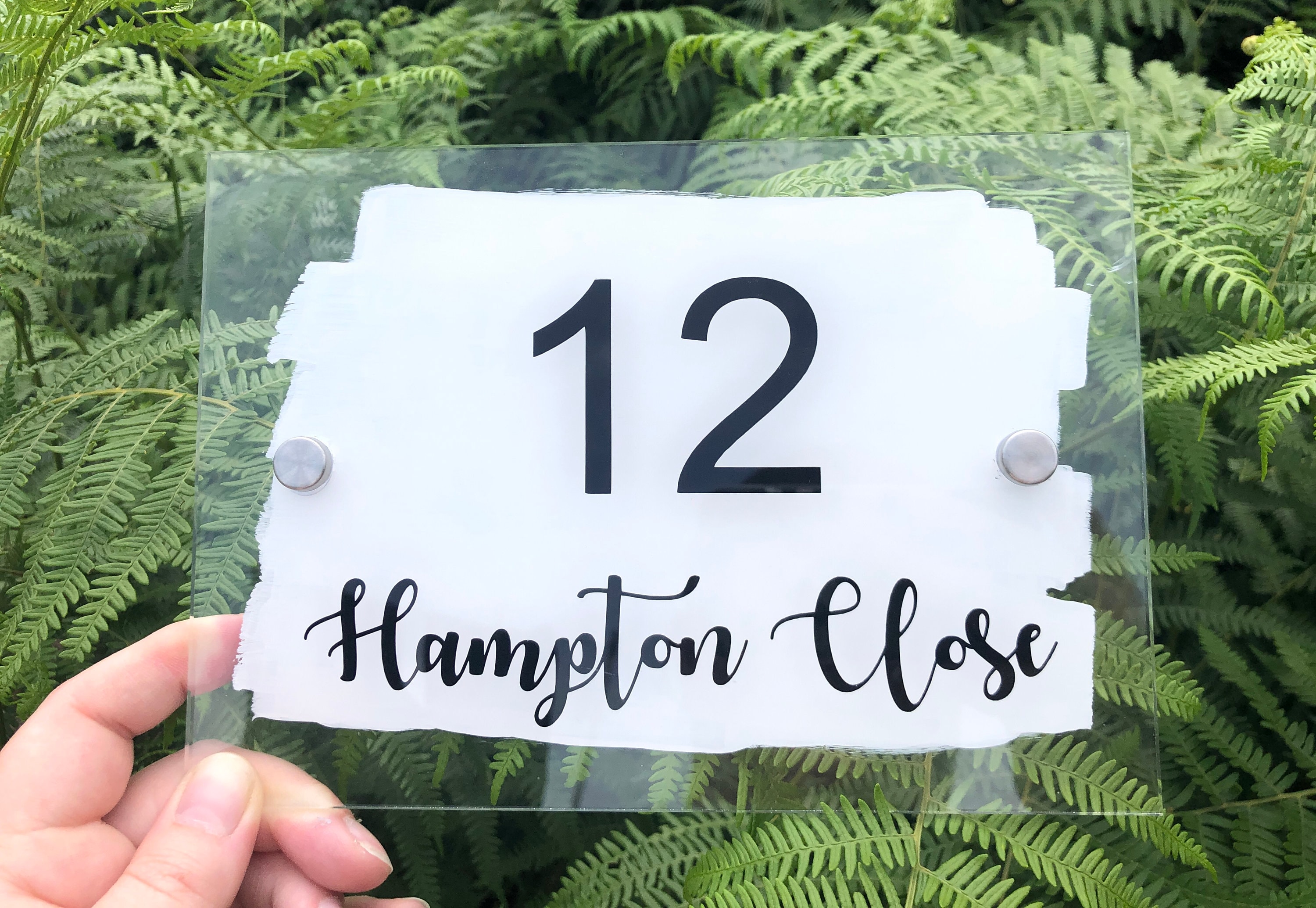 Vinyl Acrylic House Number Signs hand Painted Etsy UK