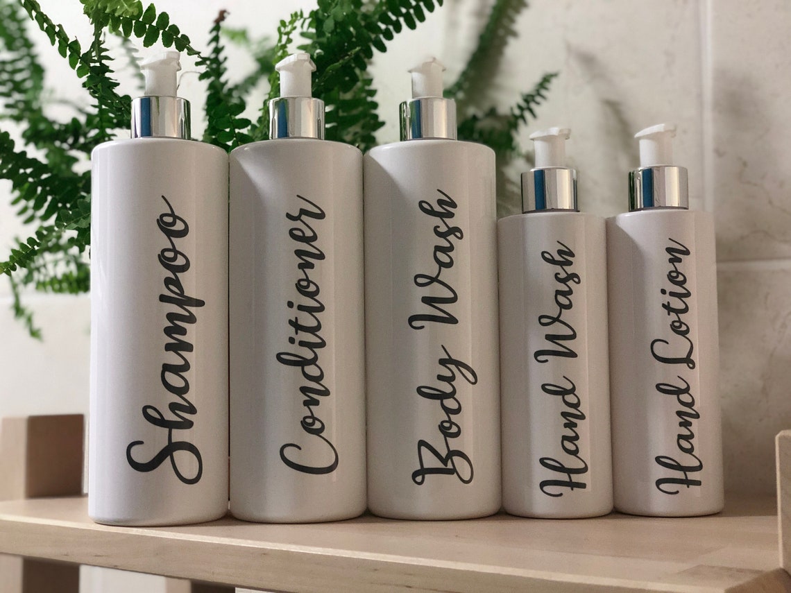 The Ultimate Bathroom Pump Bottle Set/ Bathroom Bottles/ Etsy