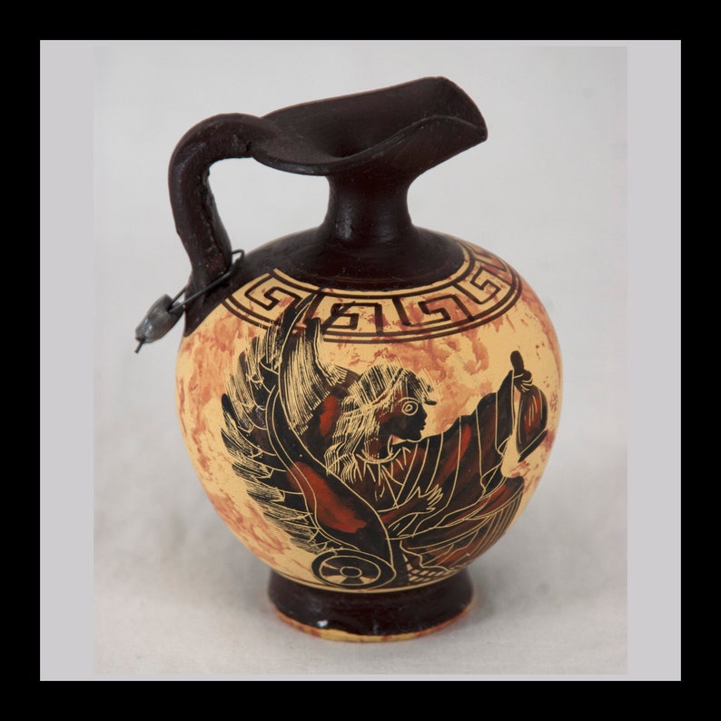 Ancient Greek Vase Pitcher Museum Replica Reproduction 4 3 4 Etsy
