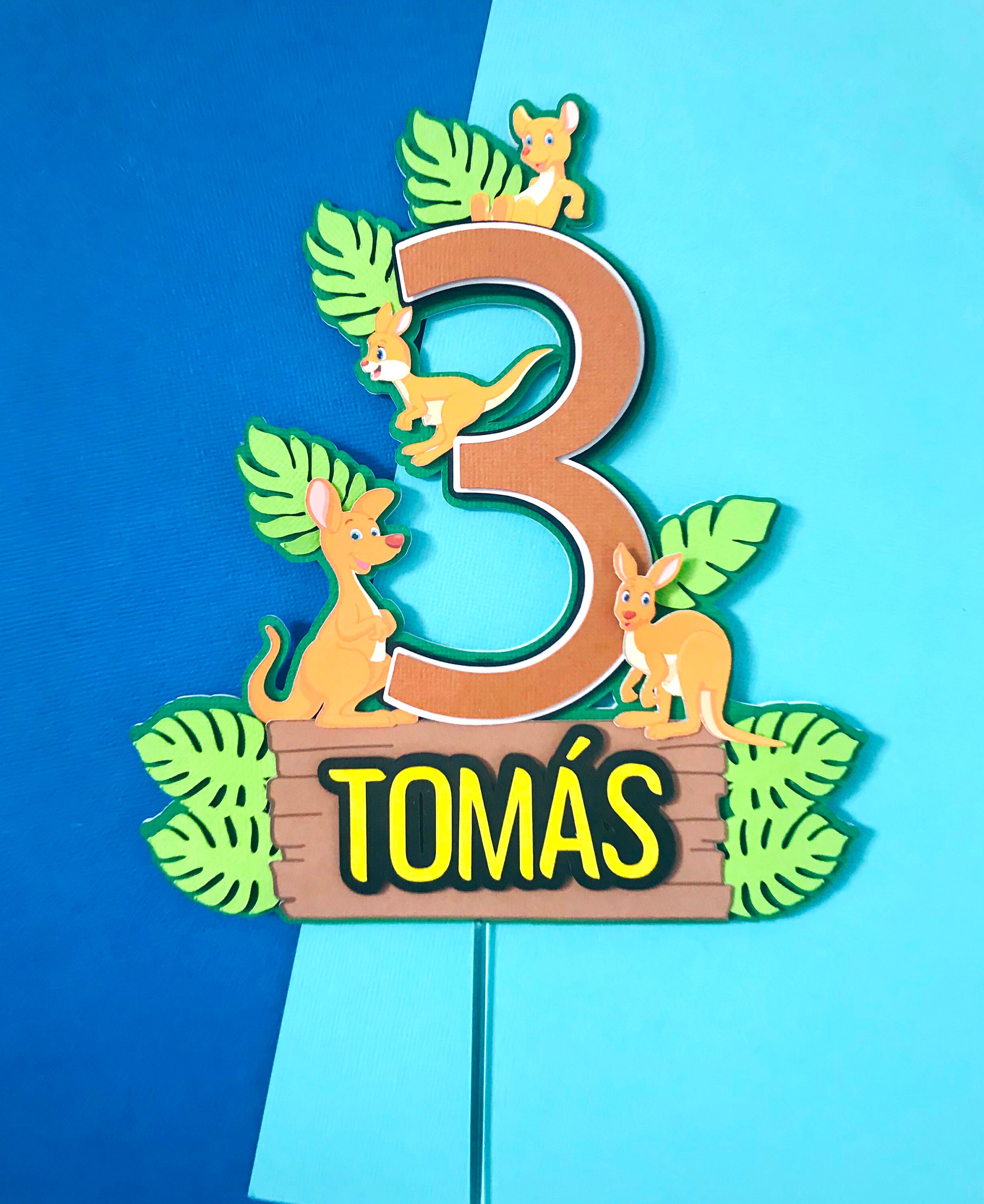 Kangaroo Cake Topper Australian Animal Cake Topper Kangaroo Etsy