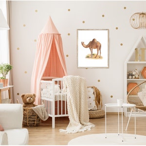 Camel Watercolor Art, INSTANT DOWNLOAD, Safari Nursery, Desert Animal ...