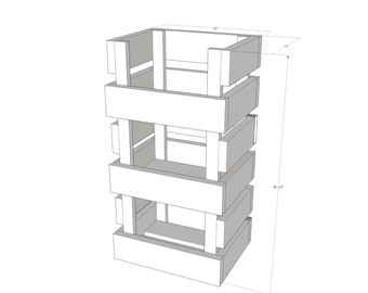 Fruit/vegetable stand rack woodworking plan PDF printable Produce stand DIY