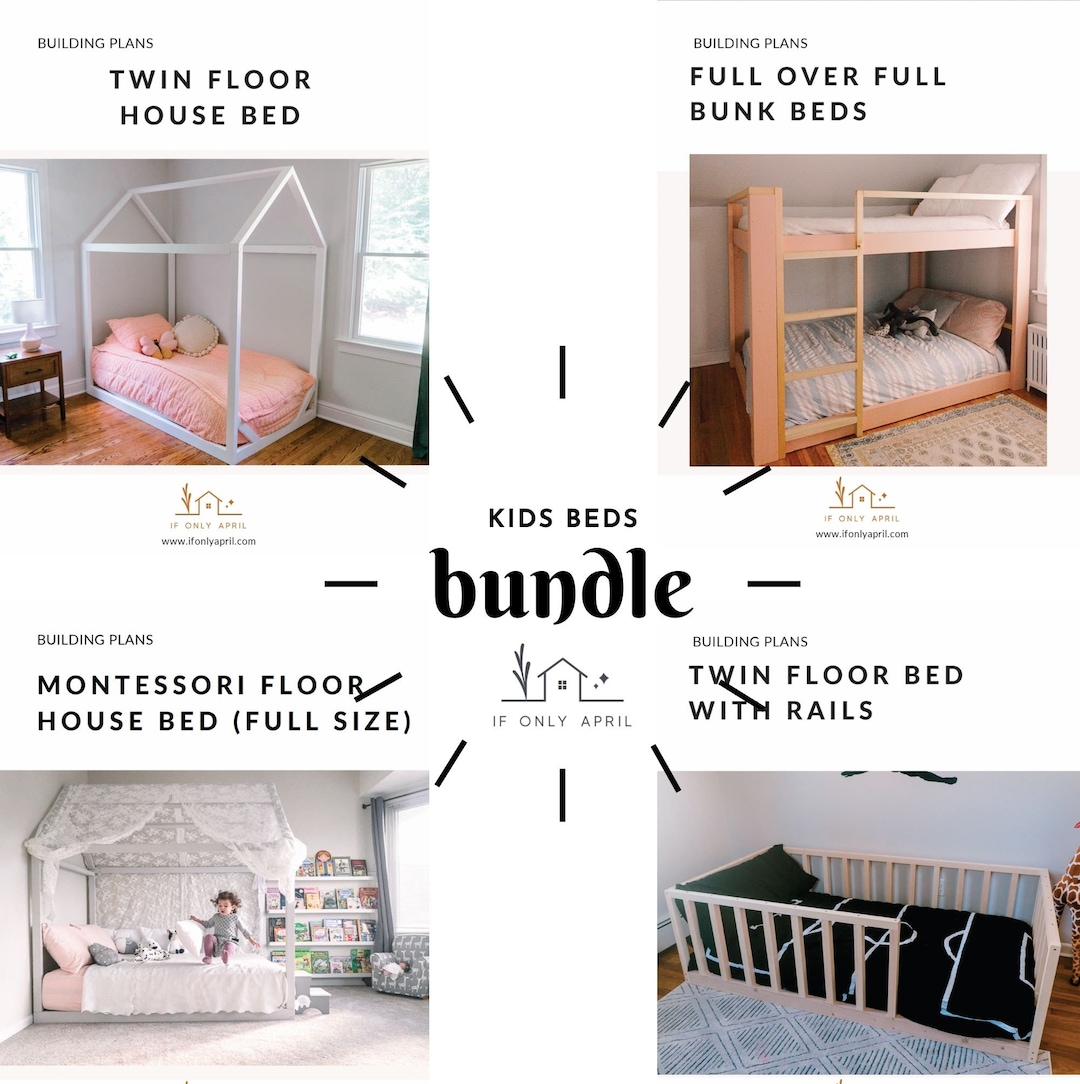 BUNDLE of KIDS Bed Woodworking Plans Pdf Printable