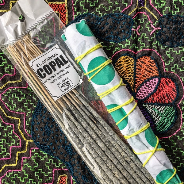 100% Pure Sacred Mayan White Copal Incense, 20 incense sticks, for Protection, Cleansing, and Purifying