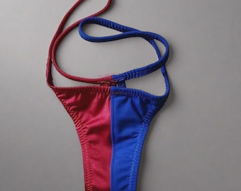 Harley Q. Red/Blue Thong