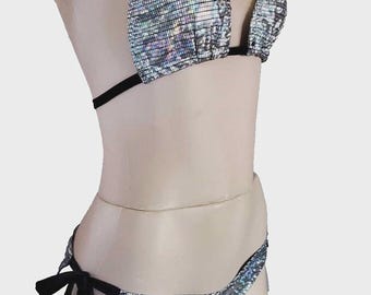 Hologram Metallic String Bikini