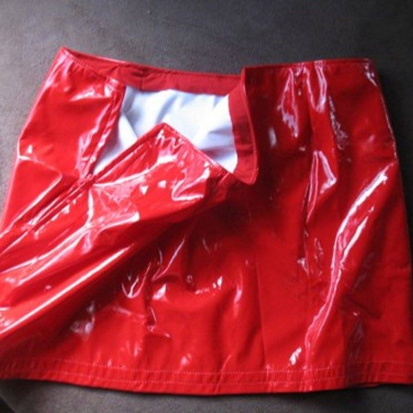 PVC Latex Leather Mini Skirt