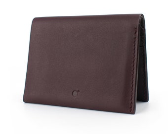 Personalised Handmade Oxblood Red Large Wallet in Soft Luxury Leather