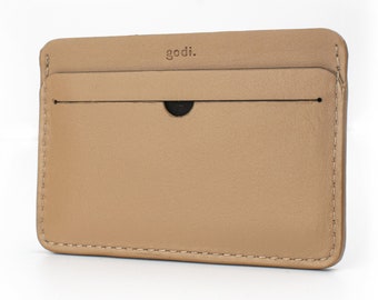 Full Grain Leather Personalised Cardholder, Handmade Card Case