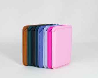 Portefeuille Magsafe RFID personnalisé avec carte magnétique Magsafe pour iPhone séries 12, 13, 14 et 15 ** Nouvelles couleurs ajoutées *