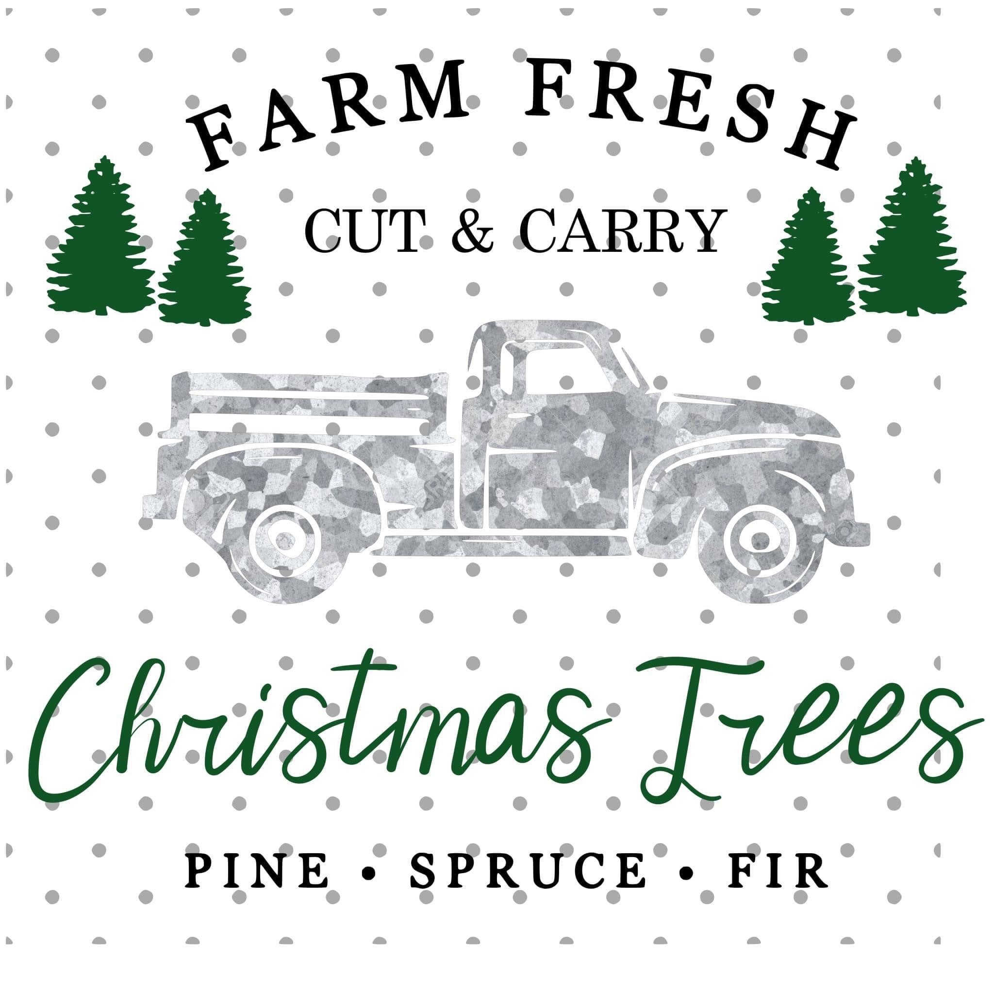 Farm Fresh Christmas Trees SVG JPEG PNG - Etsy