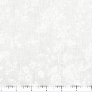 108&quot; Subtle Floral - White
