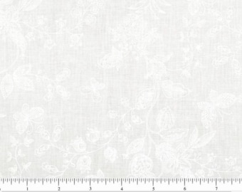 108&quot; Subtle Floral - White