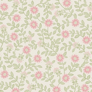 108&quot; Field Floral-Pink & Green