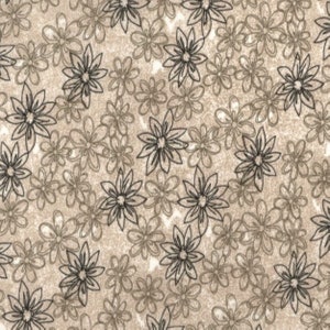 108&quot; Sketched Floral - Taupe