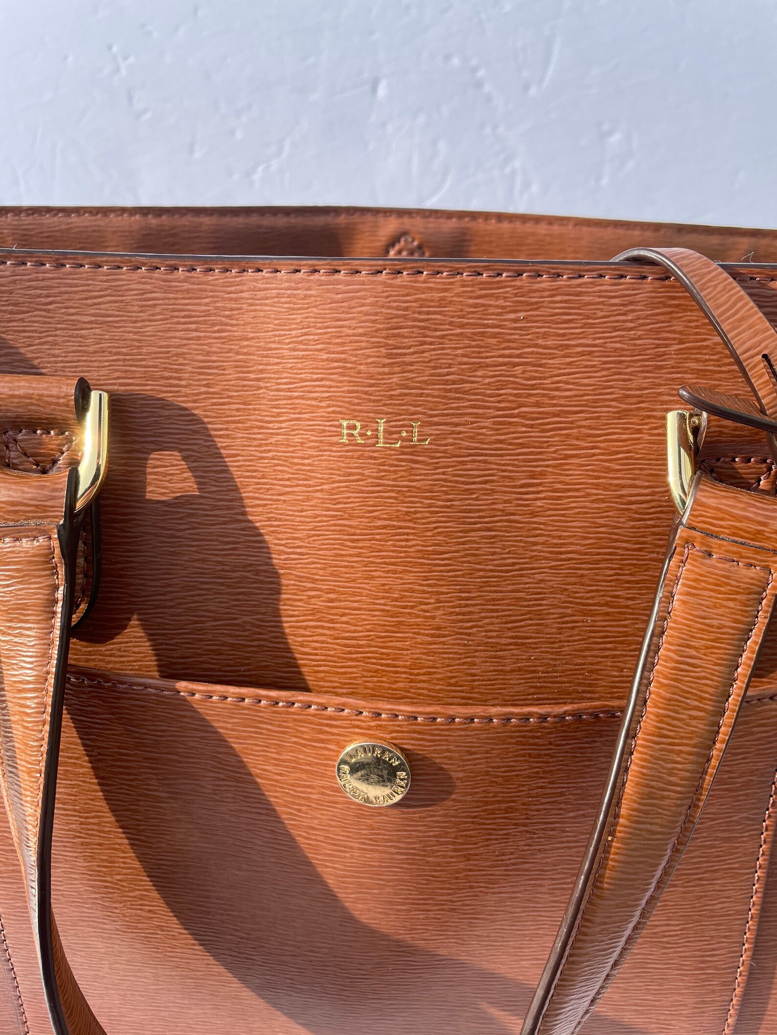 Vintage Ralph Lauren bag brown leather Etsy