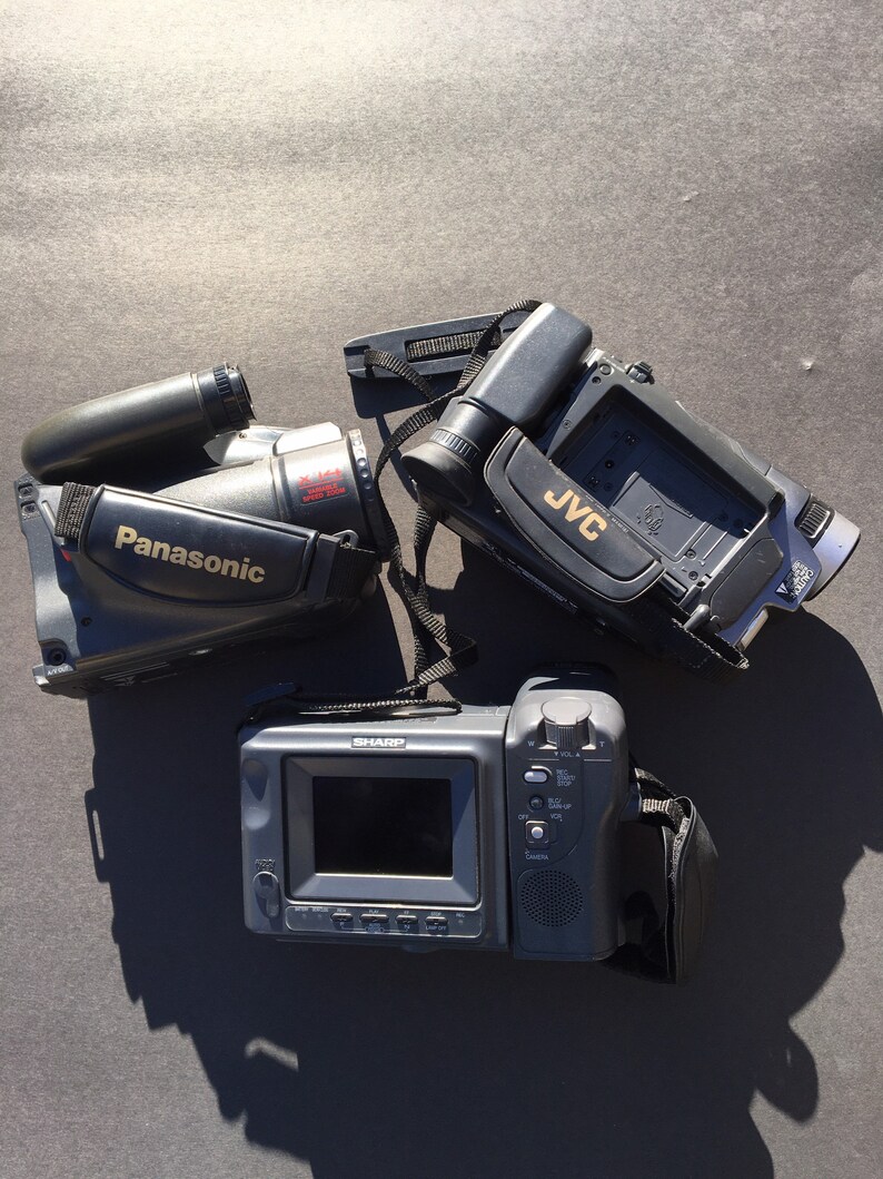 Vintage Camcorder Lot JVC Panasonic Sharp UNTESTED Etsy