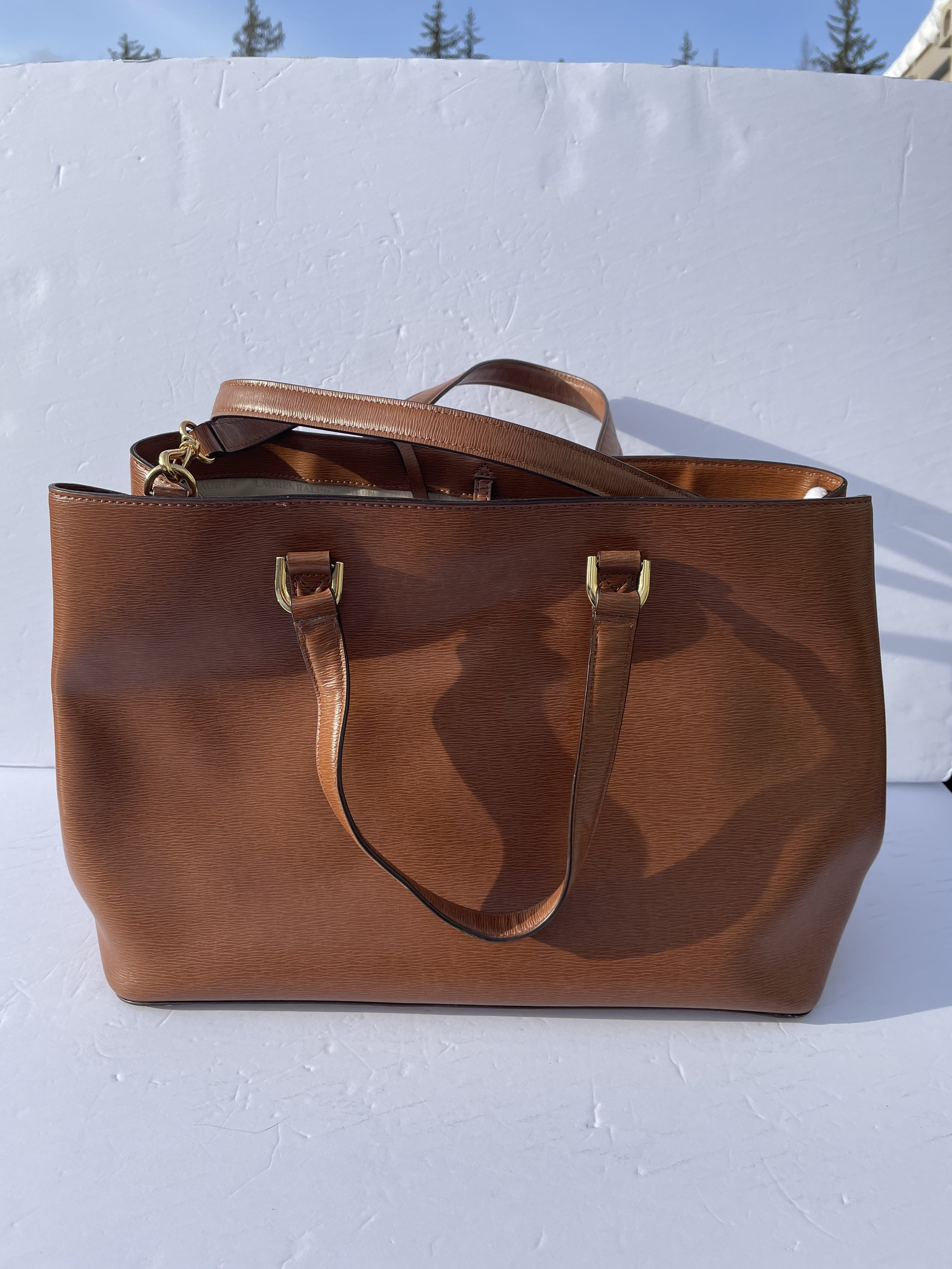 Vintage Ralph Lauren bag brown leather Etsy