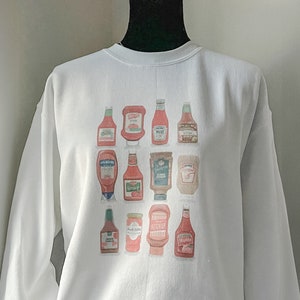 Ketchup Sweatshirt, Ketchup Lovers Hoodie, Ketchup Sweatshirt, Crewneck, Funny, Foodie Unisex Sweater Novelty Birthday Gift Ketchup Gift